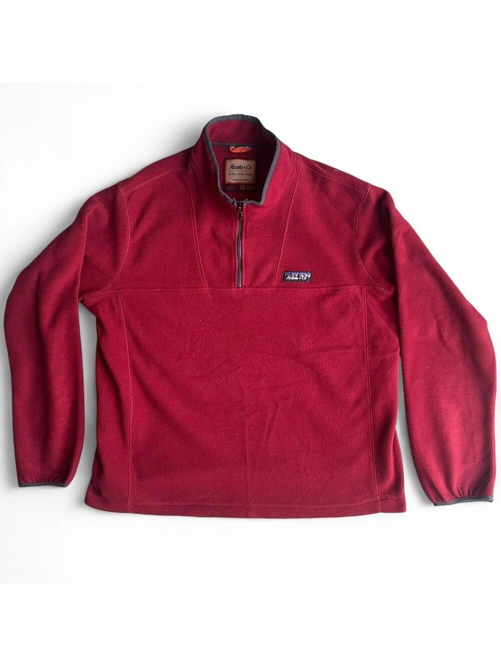 Hawke & Co Red Men's Quarter Zip Sweater Jacket Size XXL